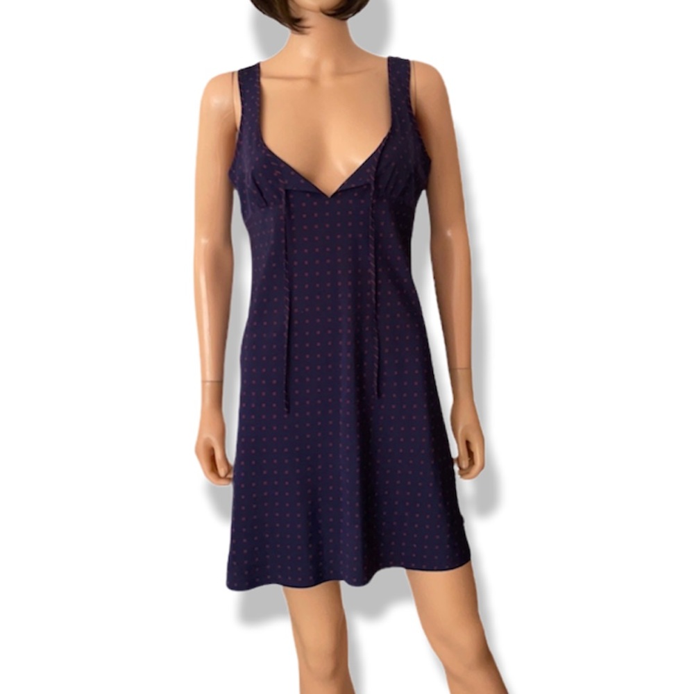 NWOT Tommy Hilfiger blue square dot pattern slip dress